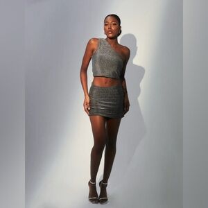 Klassy Network Brami Sparkly Top and Skirt with shorts (skort). Both Size M.
